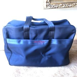 Salvatore Ferragamo Navy Travel Weekender Bag